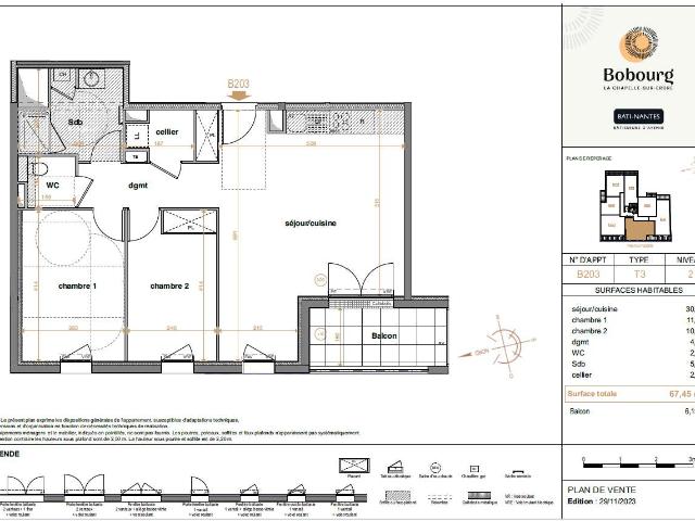 Appartement vente à Nantes, La Chapelle-sur-erdre