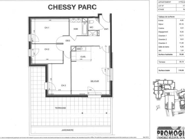 Appartement vente à Torcy, Coupvray