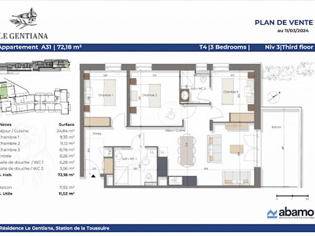 Appartement vente à Saint-Jean-de-Maurienne, Fontcouverte-la Toussuire
