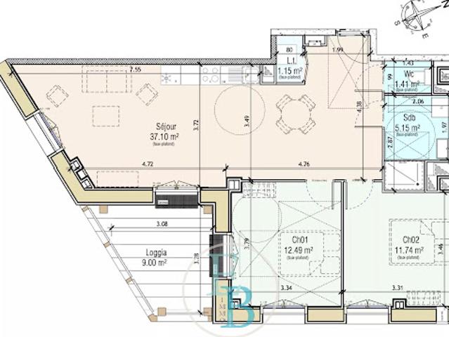 Appartement vente à Caen, Fleury-sur-orne