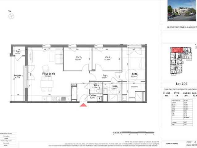 Appartement vente à Le Havre, Fontaine-la-mallet