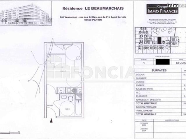 Appartement vente à Pantin, Seine-Saint-Denis