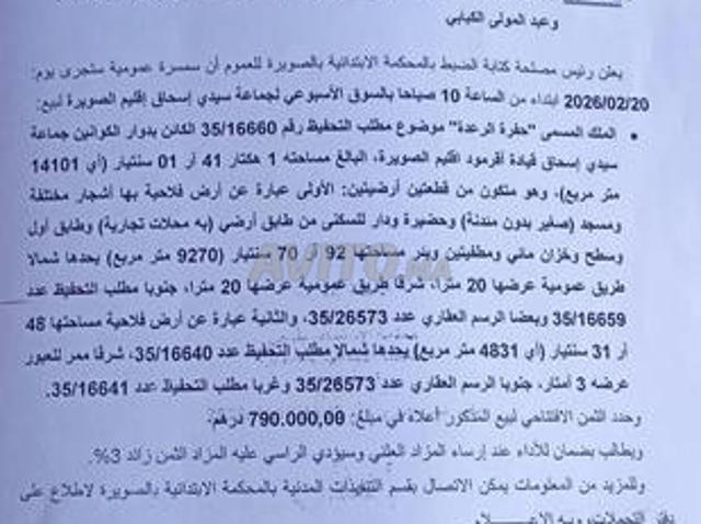 Propriété vente à Saf, L'Oriental