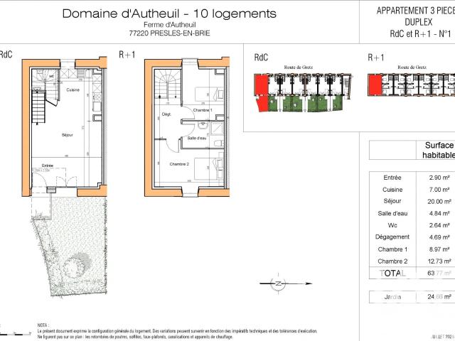 Duplex vente à Autheuil, Presles-en-Brie