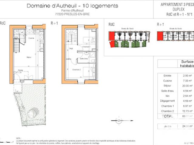 Duplex vente à Autheuil, Presles-en-Brie