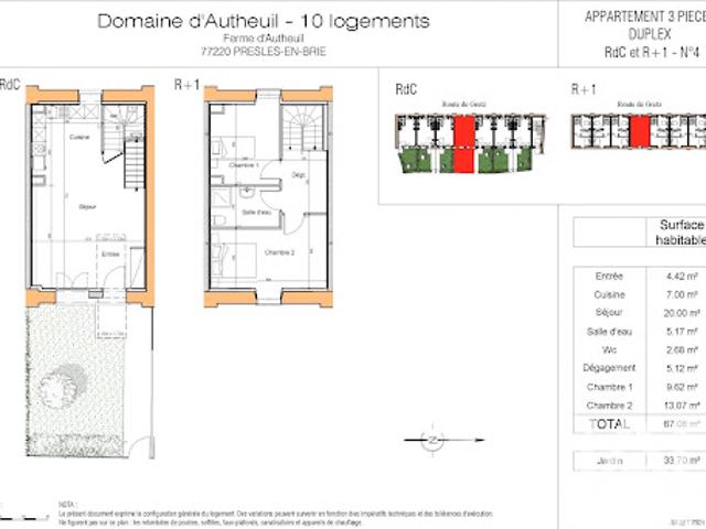 Duplex vente à Autheuil, Presles-en-Brie