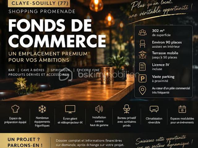 Local Commercial vente à Meaux, Claye-souilly