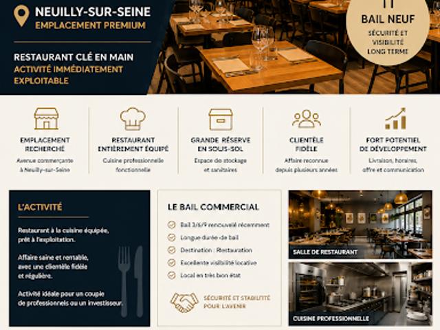 Local Commercial vente à Nanterre, Neuilly-sur-seine