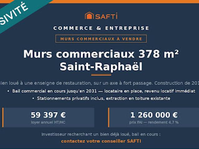 Local Commercial vente à Saint-Raphaël, Var