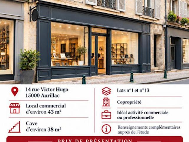 Local Commercial vente à Aurillac, Cantal