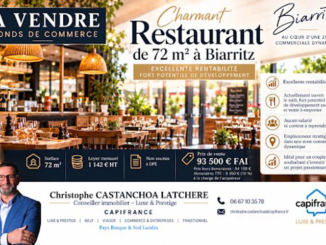 Local Commercial vente à Lapurdi, Biarritz