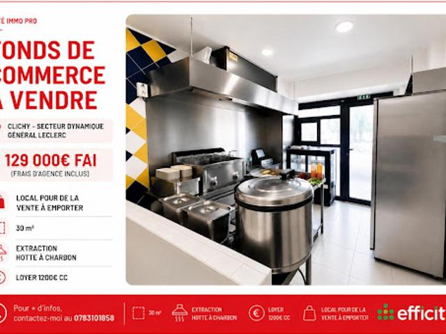 Local Commercial vente à Nanterre, Clichy