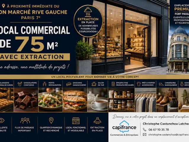 Local Commercial vente à Paris, Île-de-France