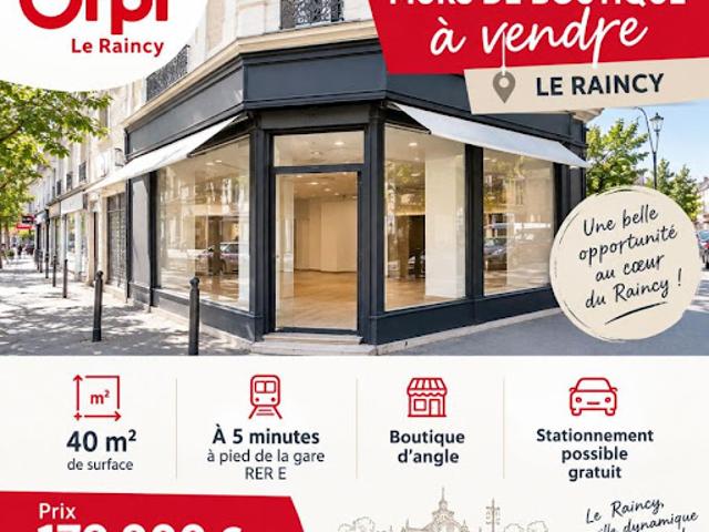 Local Commercial vente à Centre, Le Raincy