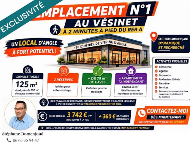 Local Commercial vente à Saint-Germain-en-Laye, Le Vésinet