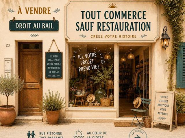 Local Commercial vente à Marseille, La Ciotat