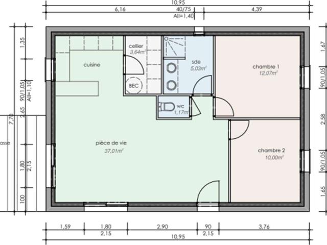 Maison vente à Neneslan, Calan