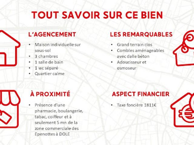 Maison vente à Dole, Authume