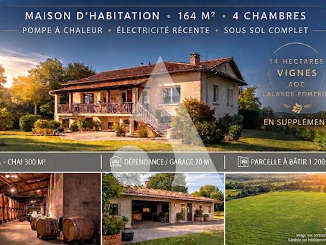 Maison vente à Libourne, Lalande-de-pomerol
