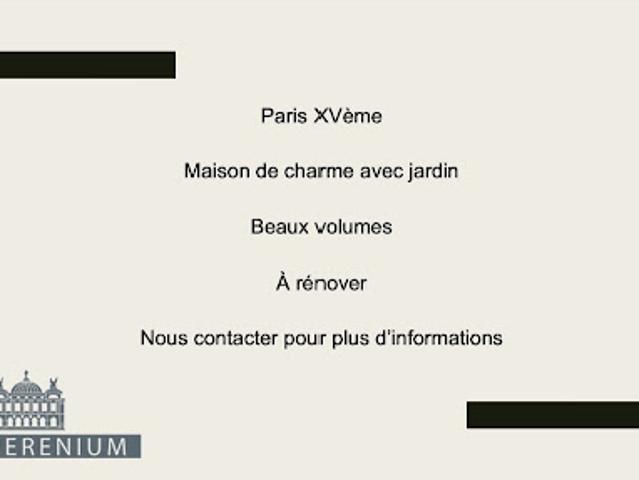 Maison vente à Paris, Île-de-France