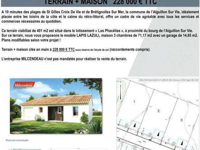 Maison vente à Les Sables-d'Olonne, L'aiguillon-sur-vie