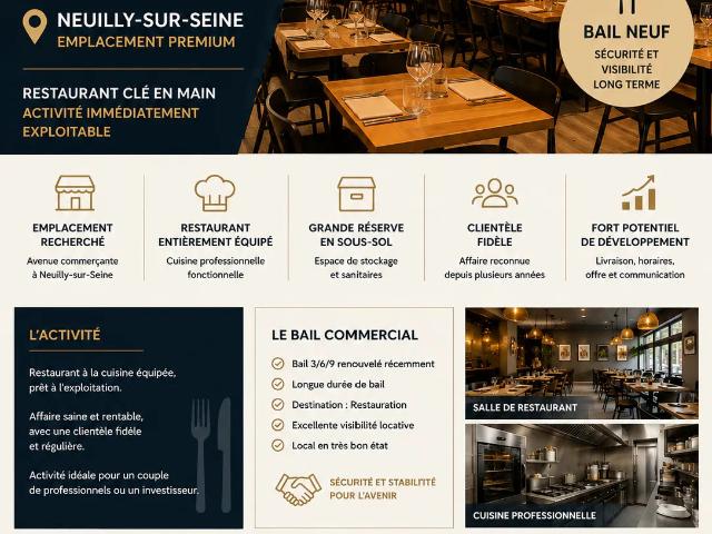 Local Commercial vente à Nanterre, Neuilly-sur-seine