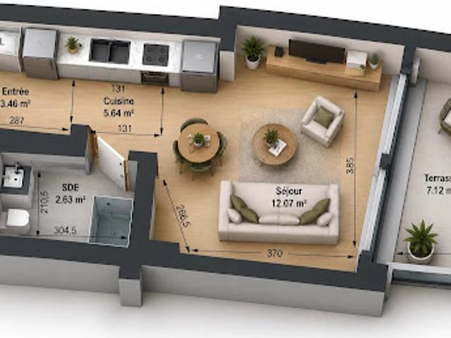 Studio vente à Thonon-les-Bains, Le Châtel