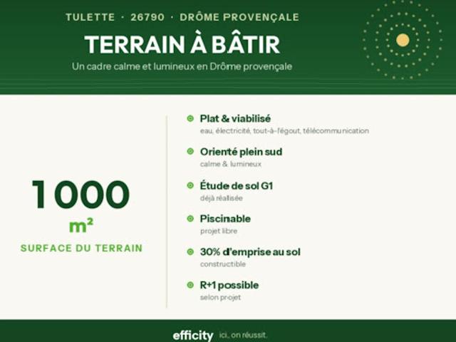 Terrain vente à Nyons, Tulette