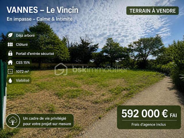 Terrain vente à Vannes, Bretagne