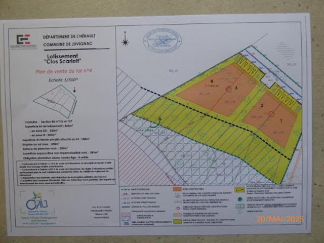 Terrain vente à Montpellier, Juvignac