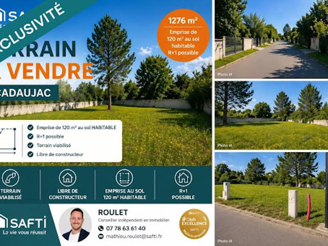 Terrain vente à Bordeaux, Cadaujac