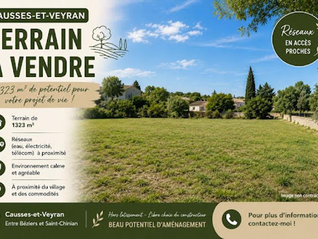 Terrain vente à Béziers, Causses-et-veyran