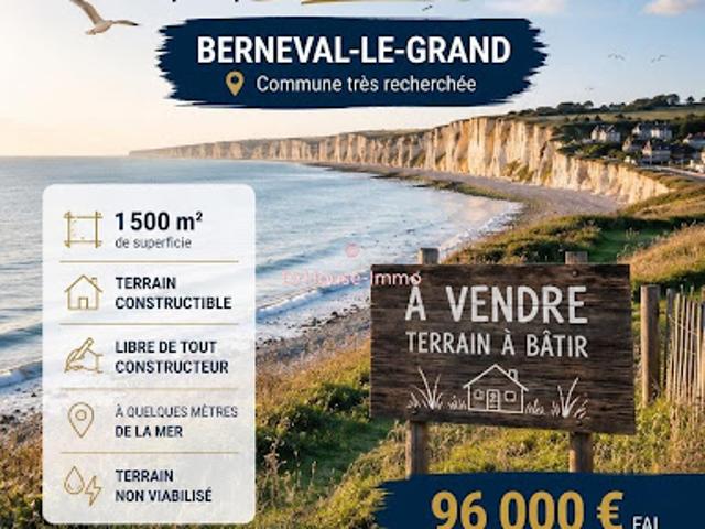 Terrain vente à Dieppe, Berneval-le-grand