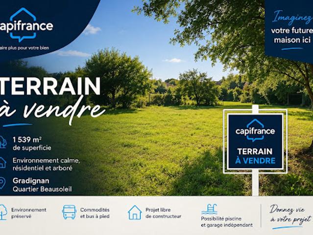 Terrain vente à Bordeaux, Gradignan