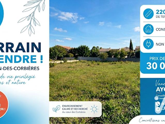 Terrain vente à Thézan-des-Corbières, Aude
