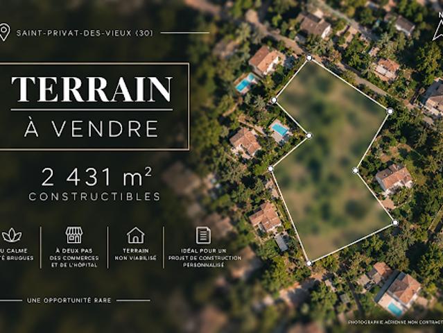 Terrain vente à Alès, Saint-privat-des-vieux