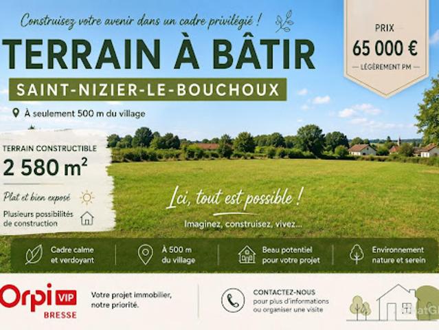 Terrain vente à Bourg-en-Bresse, Saint-nizier-le-bouchoux