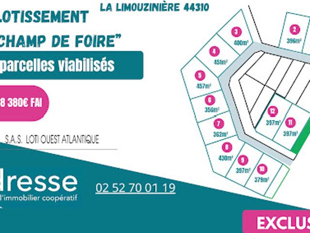 Terrain vente à Nantes, La Limouzinière