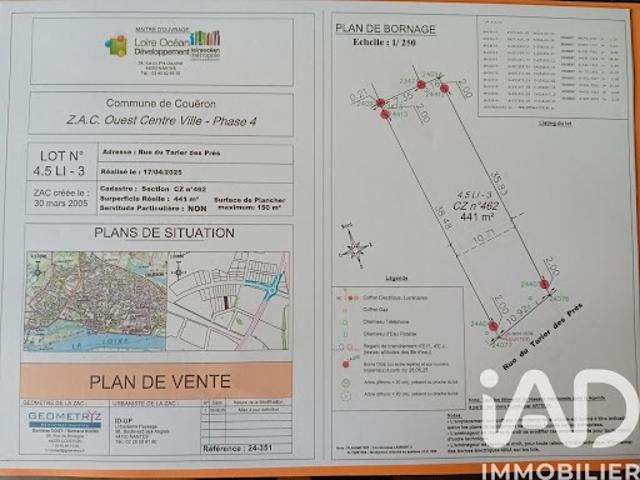 Terrain vente à Nantes, Couëron