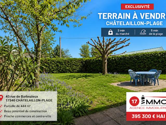 Terrain vente à La Rochelle, Châtelaillon-plage