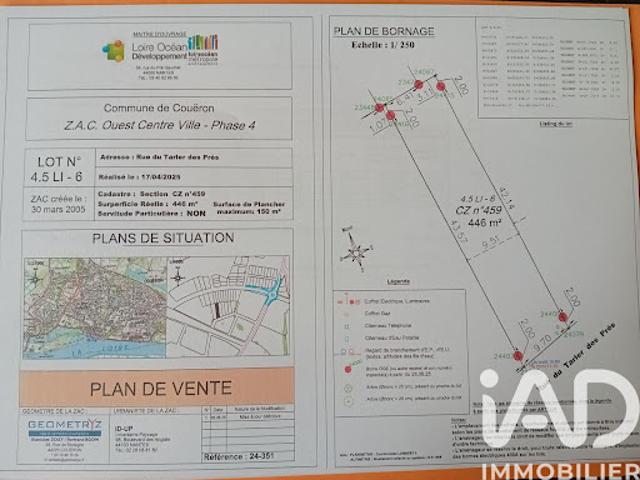 Terrain vente à Nantes, Couëron