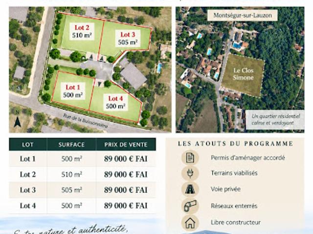 Terrain vente à Nyons, Montségur-sur-lauzon