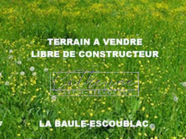 Terrain vente à Saint-Nazaire, La Baule-escoublac