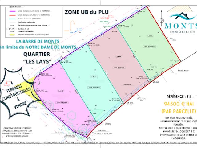 Terrain vente à Les Sables-d'Olonne, La Barre-de-monts