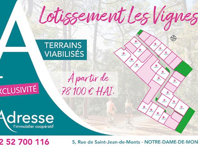 Terrain vente à Les Sables-d'Olonne, La Barre-de-monts