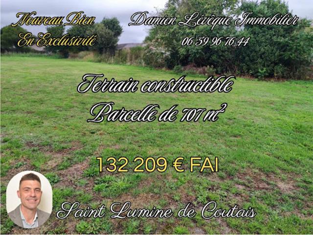 Terrain vente à Nantes, Saint-lumine-de-coutais