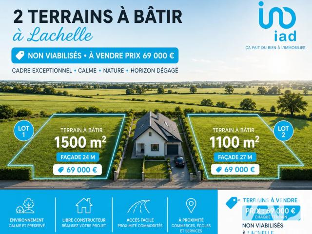 Terrain vente à Compiègne, Baugy