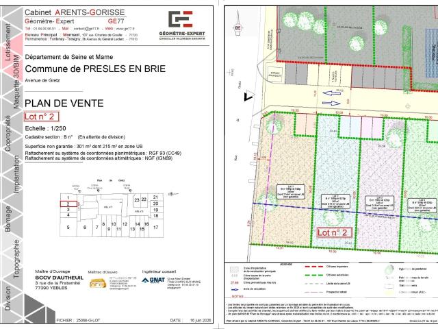 Terrain vente à Provins, Presles-en-brie