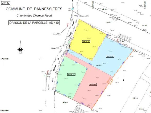 Terrain vente à Lons-le-Saunier, Pannessières