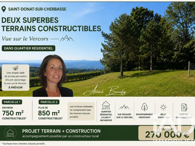 Terrain vente à Valence, Saint-donat-sur-l'herbasse